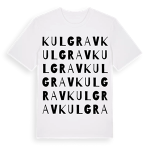 Kulgrav ordlek t-shirt – ekologisk bomull t-shirt från Pinshirt