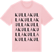 Pink Cotton t-shirt med Kulla ordlek t-shirt