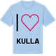 Blue Soul t-shirt med Jag älskar Kulla t-shirt stort tryck