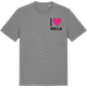 Mid Heather Gray t-shirt med Jag älskar Kulla t-shirt litet tryck