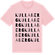 Pink Cotton t-shirt med Kullaberg ordlek t-shirt