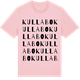 Pink Cotton t-shirt med Kullabo ordlek t-shirt