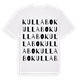 White t-shirt med Kullabo ordlek t-shirt