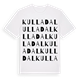 White t-shirt med Kulladal ordlek t-shirt