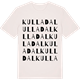 Vintage White t-shirt med Kulladal ordlek t-shirt