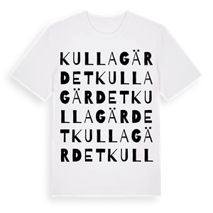 Kullagärdet ordlek t-shirt – ekologisk bomull t-shirt från Pinshirt