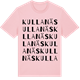 Pink Cotton t-shirt med Kullanäs ordlek t-shirt