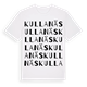 White t-shirt med Kullanäs ordlek t-shirt