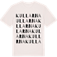 Vintage White t-shirt med Kullarna ordlek t-shirt
