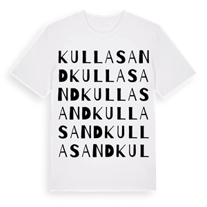 Kullasand ordlek t-shirt – ekologisk bomull t-shirt från Pinshirt