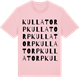 Pink Cotton t-shirt med Kullatorp ordlek t-shirt