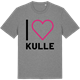 Mid Heather Gray t-shirt med Jag älskar Kulle t-shirt stort tryck