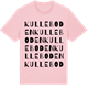 Pink Cotton t-shirt med Kulleboden ordlek t-shirt