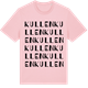 Pink Cotton t-shirt med Kullen ordlek t-shirt
