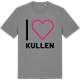 Mid Heather Gray t-shirt med Jag älskar Kullen t-shirt stort tryck