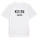 White t-shirt med Kullen i Sverige t-shirt