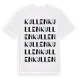 White t-shirt med Kullen ordlek t-shirt
