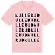 Pink Cotton t-shirt med Kullerud ordlek t-shirt