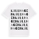 White t-shirt med Kullhagen ordlek t-shirt