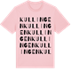 Pink Cotton t-shirt med Kullingen ordlek t-shirt