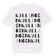 White t-shirt med Kullingen ordlek t-shirt