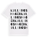White t-shirt med Kullingshagen ordlek t-shirt