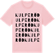 Pink Cotton t-shirt med Kulperöd ordlek t-shirt