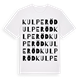 White t-shirt med Kulperöd ordlek t-shirt