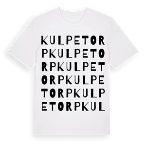 Kulpetorp ordlek t-shirt – ekologisk bomull t-shirt från Pinshirt