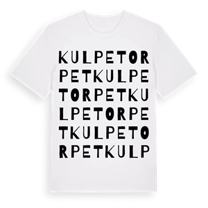Kulpetorpet ordlek t-shirt – ekologisk bomull t-shirt från Pinshirt