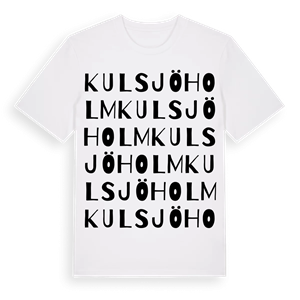 Kulsjöholm ordlek t-shirt – ekologisk bomull t-shirt från Pinshirt