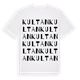 White t-shirt med Kultan ordlek t-shirt