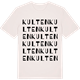 Vintage White t-shirt med Kulten ordlek t-shirt