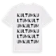 White t-shirt med Kultum ordlek t-shirt