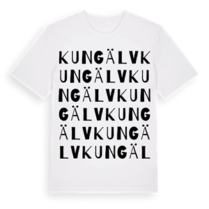 Kungälv ordlek t-shirt – ekologisk bomull t-shirt från Pinshirt