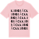 Pink Cotton t-shirt med Kungbäck ordlek t-shirt
