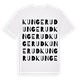 White t-shirt med Kungerud ordlek t-shirt