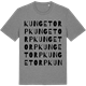 Mid Heather Gray t-shirt med Kungetorp ordlek t-shirt