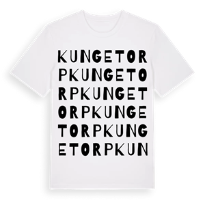Kungetorp ordlek t-shirt – ekologisk bomull t-shirt från Pinshirt