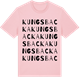 Pink Cotton t-shirt med Kungsbacka ordlek t-shirt