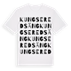 White t-shirt med Kungseredsäng ordlek t-shirt