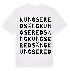Kungseredsäng ordlek t-shirt – ekologisk bomull t-shirt från Pinshirt