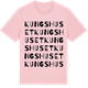 Pink Cotton t-shirt med Kungshuset ordlek t-shirt