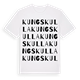 White t-shirt med Kungskulla ordlek t-shirt