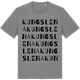 Mid Heather Gray t-shirt med Kungslena ordlek t-shirt