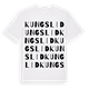 White t-shirt med Kungslid ordlek t-shirt