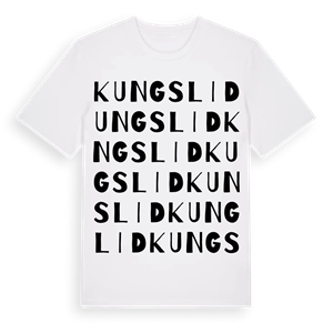 Kungslid ordlek t-shirt – ekologisk bomull t-shirt från Pinshirt