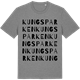 Mid Heather Gray t-shirt med Kungsparken ordlek t-shirt