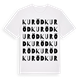 White t-shirt med Kuröd ordlek t-shirt