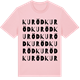 Pink Cotton t-shirt med Kuröd ordlek t-shirt